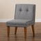 Baxton Studio Stewart MidCentury Modern Grey Velvet Upholstered and Walnut Brown Finished Wood Dining Chair 214-11698-ZORO - alternate 9
